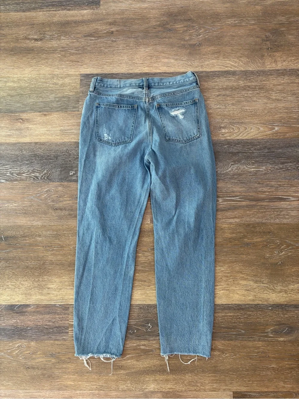 We The Free-Free People Blossom Rigid Crop Skinny Jeans-Distressed-Blue-Size 28
